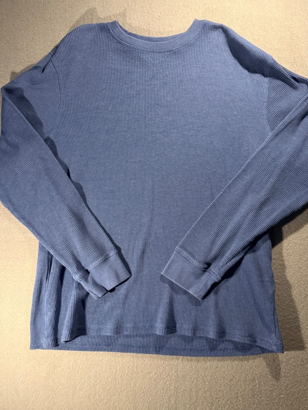 Member's Mark Soft Wash Thermal Long Sleeve Shirt Large Mid Blue Heather